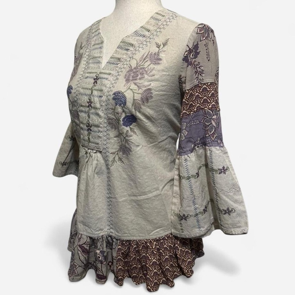 Beautiful patchwork blouse - image 2